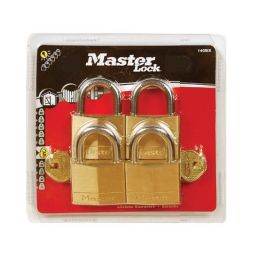 MASTERLOCK Σετ 4 Λουκέτα Μπρούτζινα 20mm με Ίδιο Κλειδί
