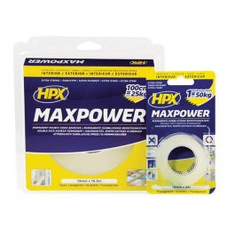 HPX MaxPower Ταινία Διπλής Όψης Διάφανη 19mm x 5m