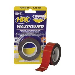 HPX MaxPower Outdoor Ταινία Διπλής Όψης Μαύρη 25mm x 1.5m HPX MaxPower Outdoor Ταινία Διπλής Όψης Μαύρη 25mm x 1.5m