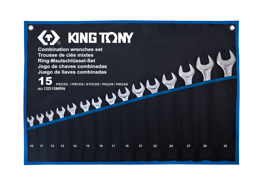 12D15MRN.png KING TONY Σετ 15 Γερμανοπολύγωνα 10-32 σε Θήκη Tetoron