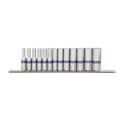 KING TONY Σετ 13 Καρυδάκια Μακριά με Καρέ 1/4" σε Ράγα KING TONY Σετ 13 Καρυδάκια Μακριά με Καρέ 1/4" σε Ράγα