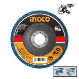 INGCO Δίσκος Λείανσης Φίμπερ INOX K40 125mm