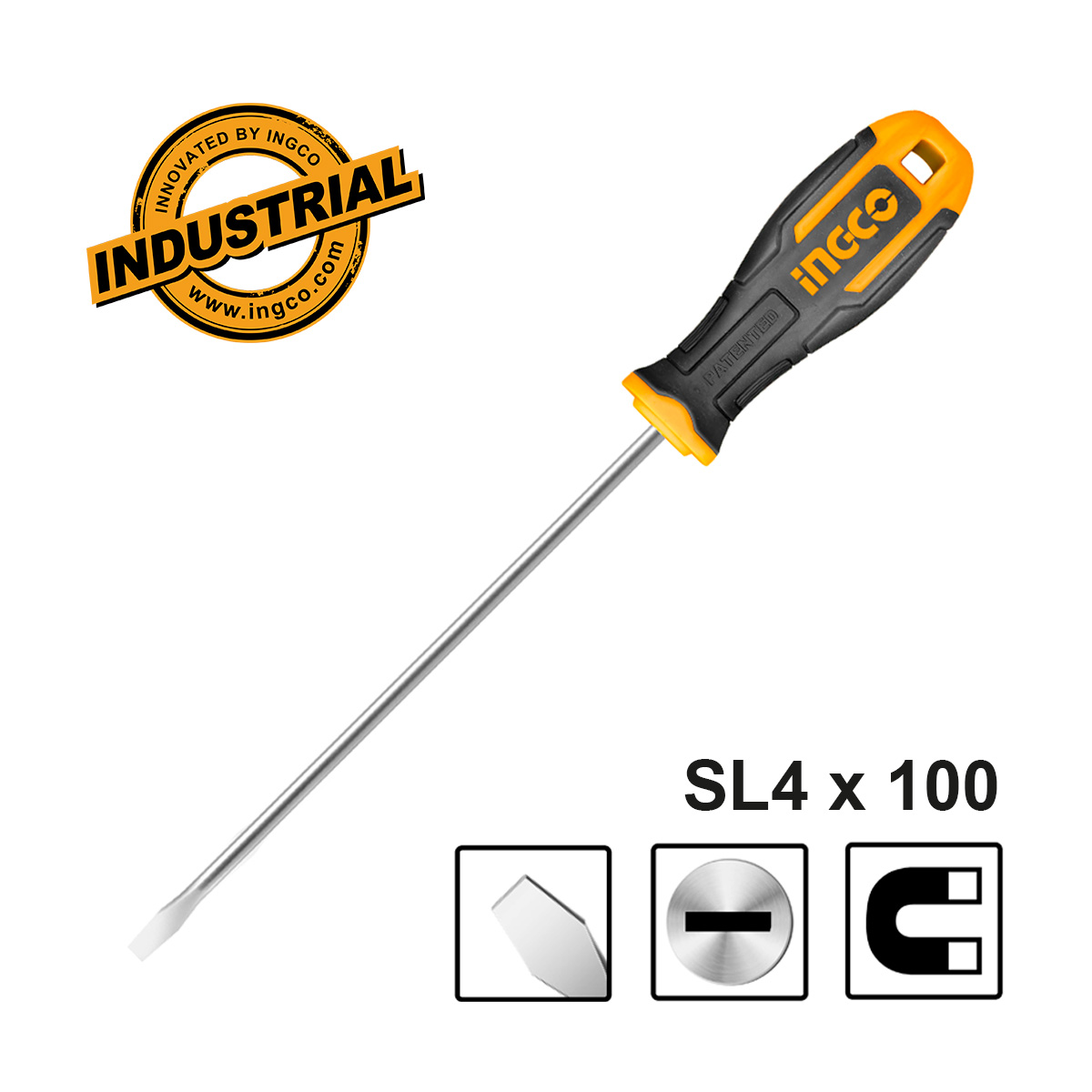 INGCO Κατσαβίδι Ίσιο SL4x100mm INGCO Κατσαβίδι Ίσιο SL4x100mm