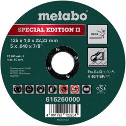 METABO Δίσκος Κοπής Special Edition 125x1 mm