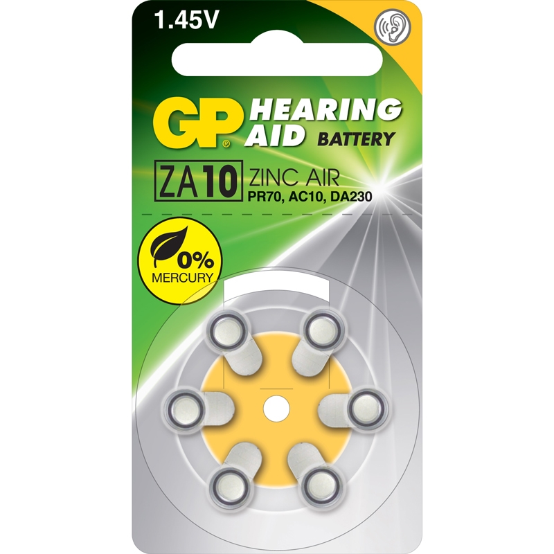 gp hearing aid GP Μπαταρίες Βαρηκοΐας ZA10 75mAh