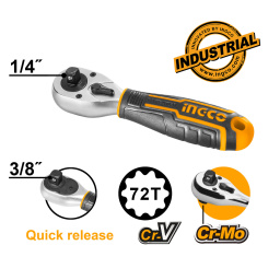 INGCO Καστάνια 1/4" και 3/8" 72Τ INGCO Καστάνια 1/4" και 3/8" 72Τ