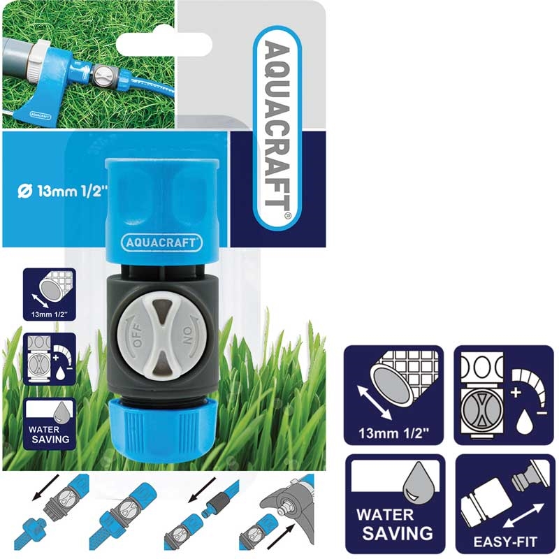 550262 2 AquaCraft Σύνδεσμος με βαλβίδα 13mm (1/2'')