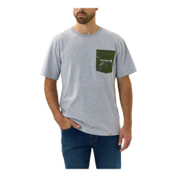 CARHARTT 105352 Camo Pocket T-shirt Μπλουζάκι Γκρι CARHARTT 105352 Camo Pocket T-shirt Μπλουζάκι Γκρι