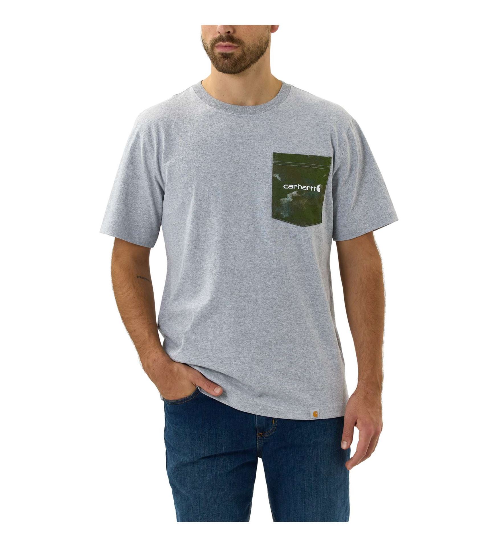 105352 CARHARTT 105352 Camo Pocket T-shirt Μπλουζάκι Γκρι