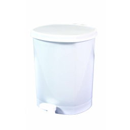 Κάδος Πλαστικός Λευκός με Πεντάλ 5L