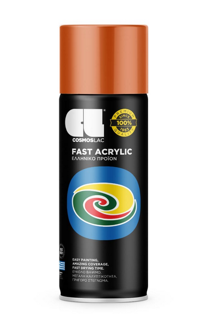 142010 COSMOS LAC Fast Acrylic RAL 2010 Σπρέι Signal Orange 400ml