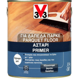 V33 Αστάρι Νερού για Δάπεδα Παρκέ Άχρωμο Ματ 750ml