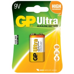 GP Ultra Μπαταρία Αλκαλική 9V GP Ultra Μπαταρία Αλκαλική 9V