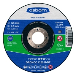 OSBORN (DRONCO) C 60 R-BF Δίσκος Κοπής Πέτρας 115x1.2mm