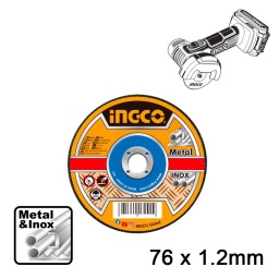 INGCO Δίσκοι Κοπής Σιδήρου/inox 76mm x 1.2mm