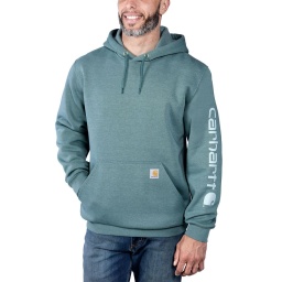 CARHARTT K288 Μπλούζα Midweight Sleeve Logo Hooded Sea Pine Heather CARHARTT K288 Μπλούζα Midweight Sleeve Logo Hooded Sea Pine Heather