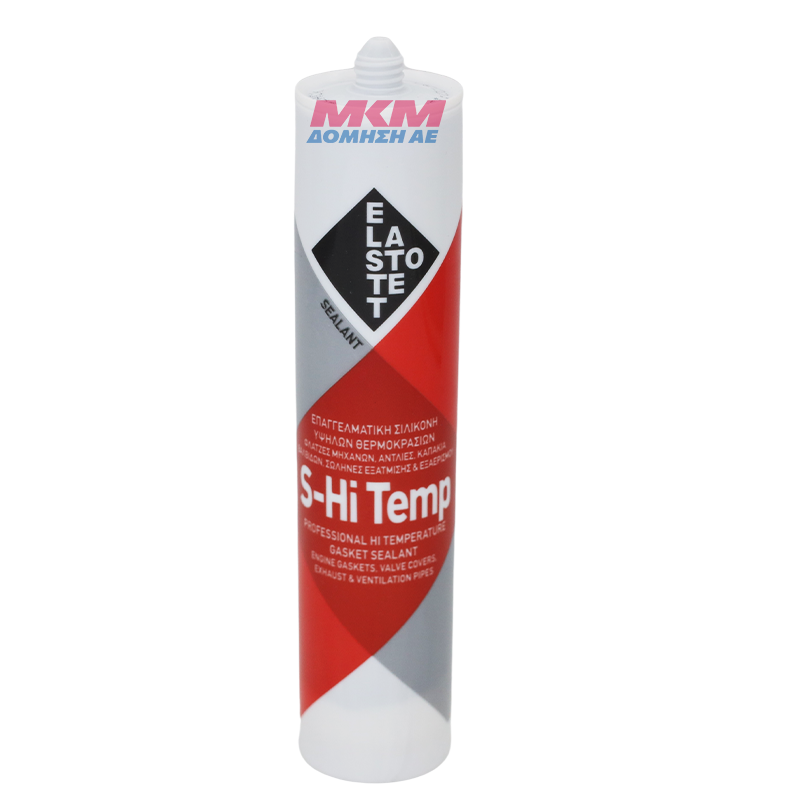 Elastotet_sealant_S-Hi_temp_mkm Elastotet S400 Αντιμουχλική Σιλικόνη Μαύρη 280ml