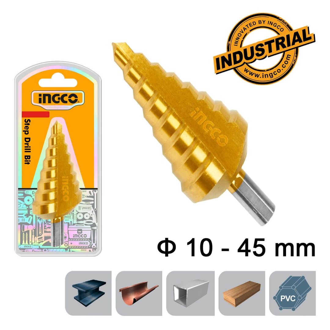 INGCO Τρυπάνι Κωνικό με Διαβάθμιση 10-45 mm INGCO Τρυπάνι Κωνικό με Διαβάθμιση 10-45 mm