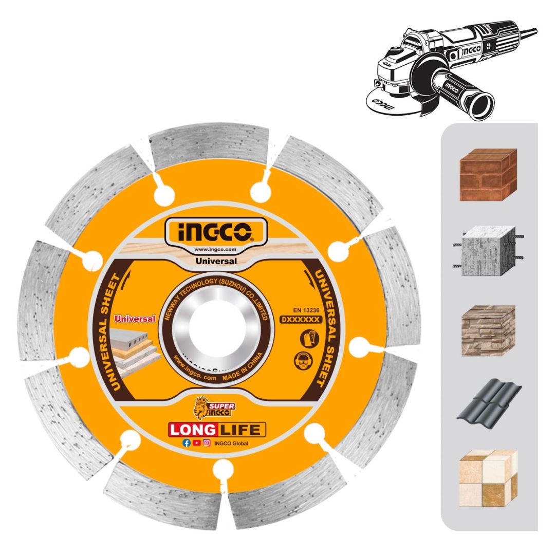 INGCO Διαμαντόδισκο Δομικών Γενικής Χρήσης 125mm INGCO Διαμαντόδισκος Δομικών Γενικής Χρήσης 125mm