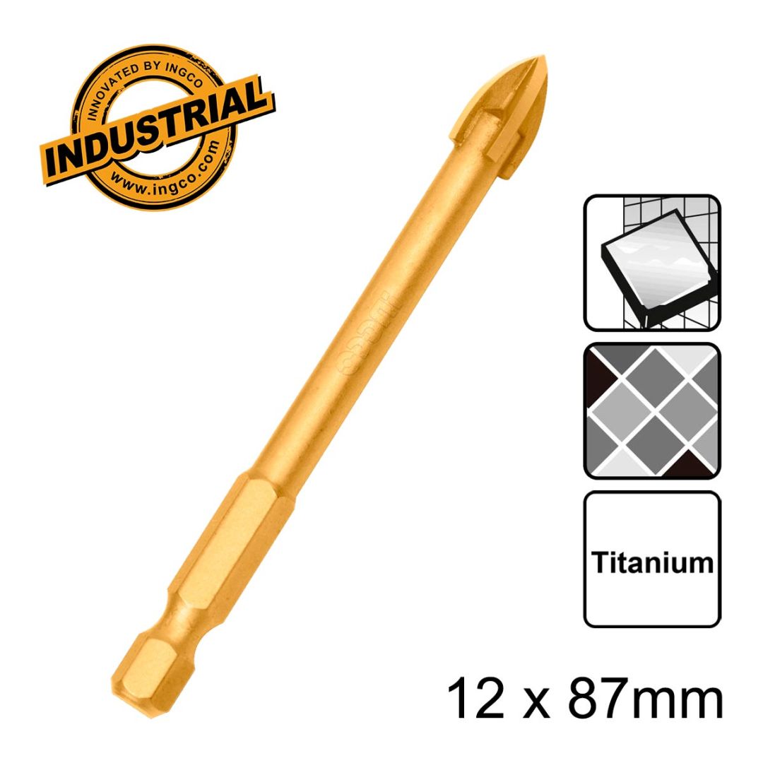 INGCO Τρυπάνι Πλακιδίων Γυαλιού 12x87mm INGCO Τρυπάνι Πλακιδίων Γυαλιού 12x87mm