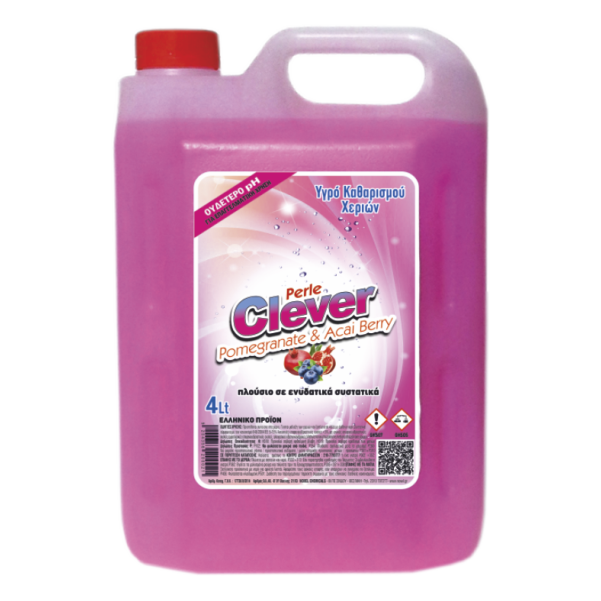 44 527 clever kremosapouno 4lt mkm domisi CLEVER Κρεμοσάπουνο Ρόδι & Acai Berry 4lt