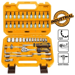 INGCO Καρυδάκια 1/4" Σετ 46 τεμ. INGCO Καρυδάκια 1/4" Σετ 46 τεμ.