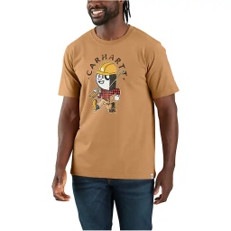 CARHARTT 106534 Carpenter Graphic T-shirt Hickory Nut Heather CARHARTT 106534 Carpenter Graphic T-shirt Hickory Nut Heather
