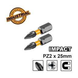 INGCO Κατσαβιδόμυτες Impact PZ2x25mm 2 τεμ. INGCO Κατσαβιδόμυτες Impact PZ2x25mm 2 τεμ.