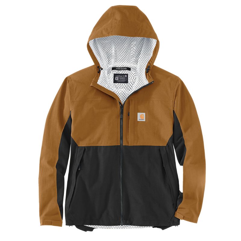 CARHARTT Αδιάβροχο Μπουφάν Storm Defender Μαύρο - Καφέ