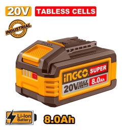 INGCO Μπαταρία 20V 8.0Ah Li-Ion με τεχνολογία Tabless Cells INGCO Μπαταρία 20V 8.0Ah Li-Ion με τεχνολογία Tabless Cells